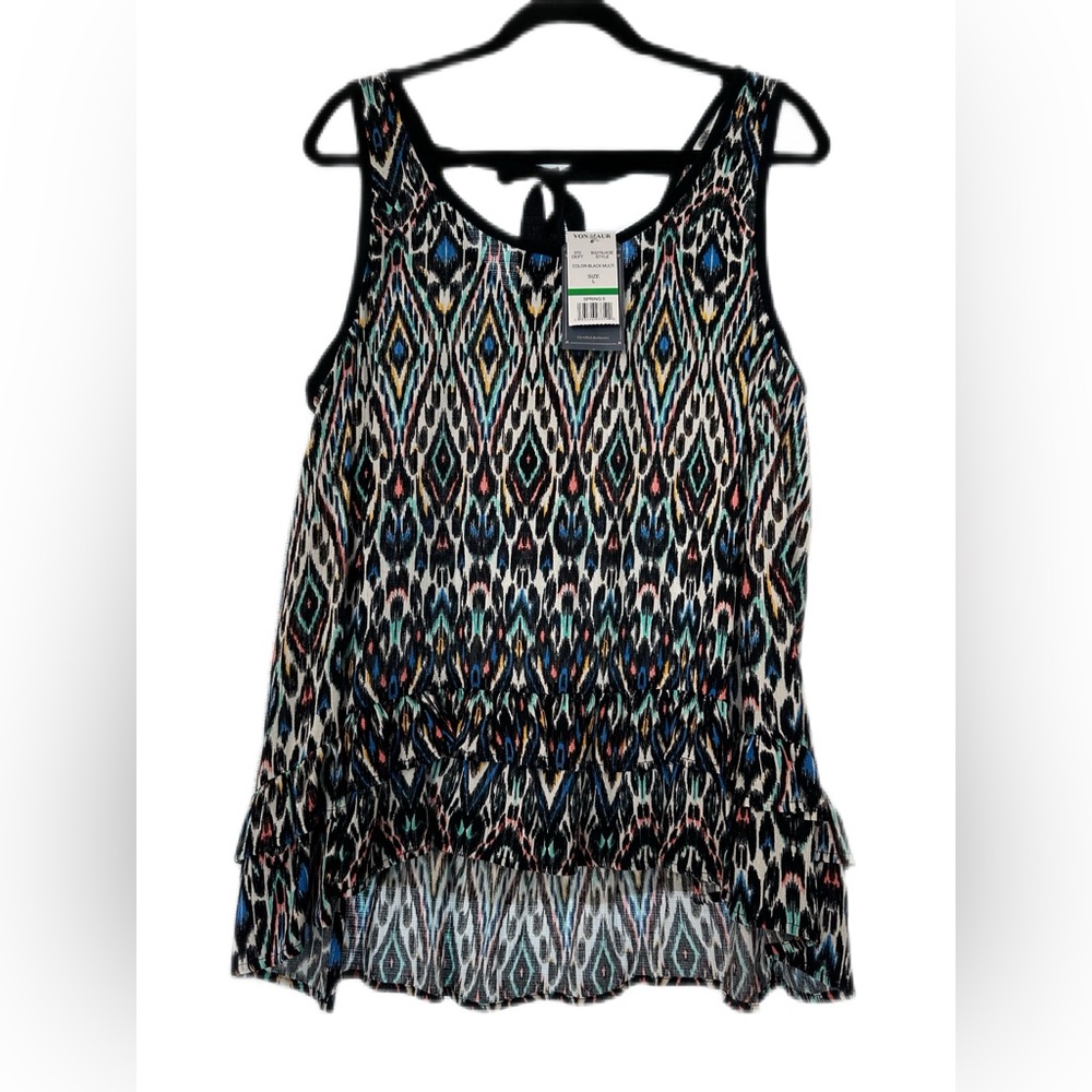 Gorgeous layered tye back Von Maur tank! Comfortable and flowing. NWT. Thank you